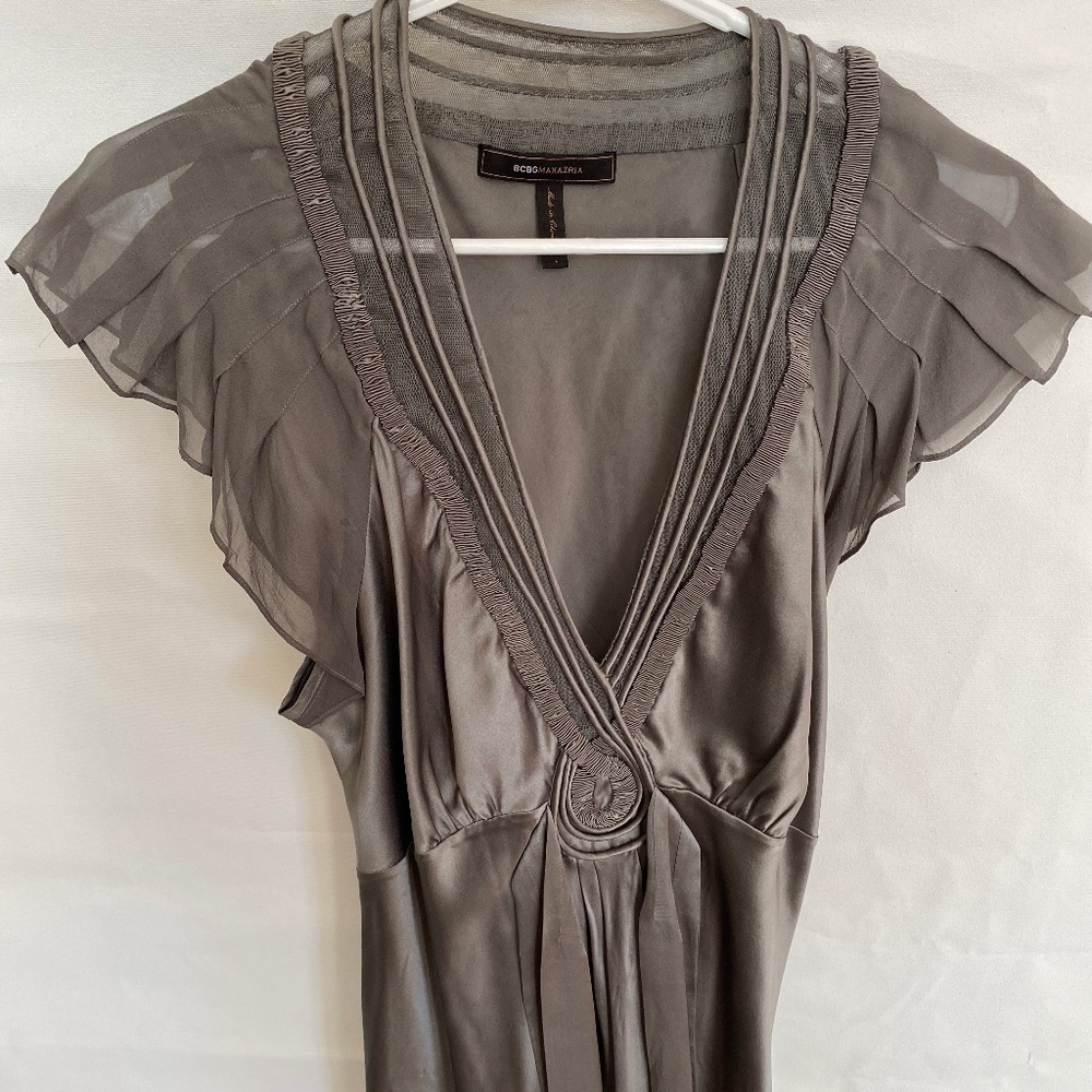 BCBG Maxazria satin/silk blouse.